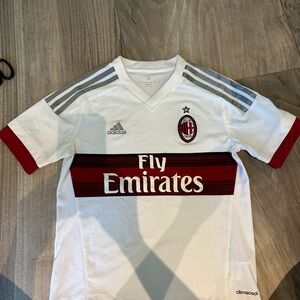 Adidas Kids White and Red Soccer Jersey 11/12